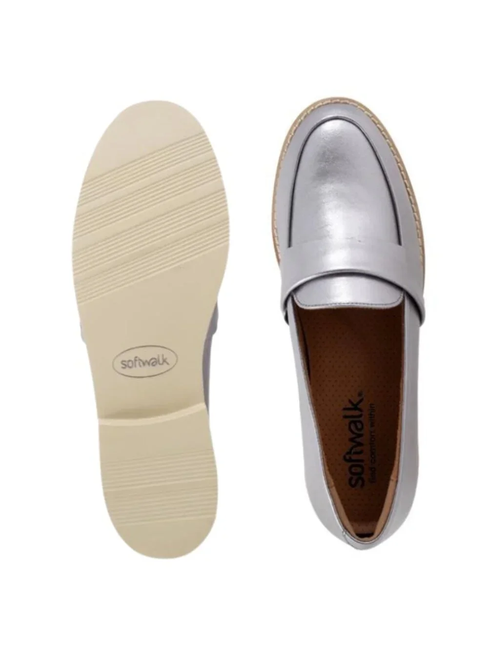 SoftWalk Women's Walsh Leather Comfort Loafer - Pewter